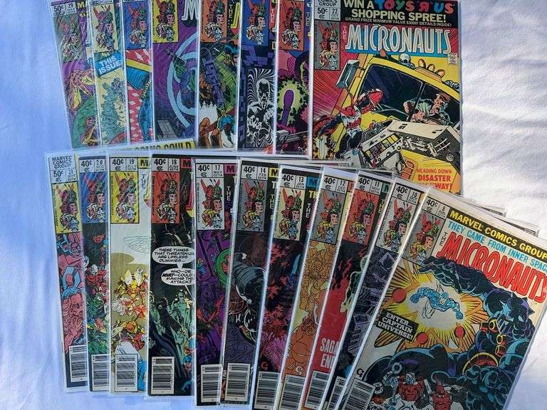 Lot of 19 Micronauts, Marvel comics
