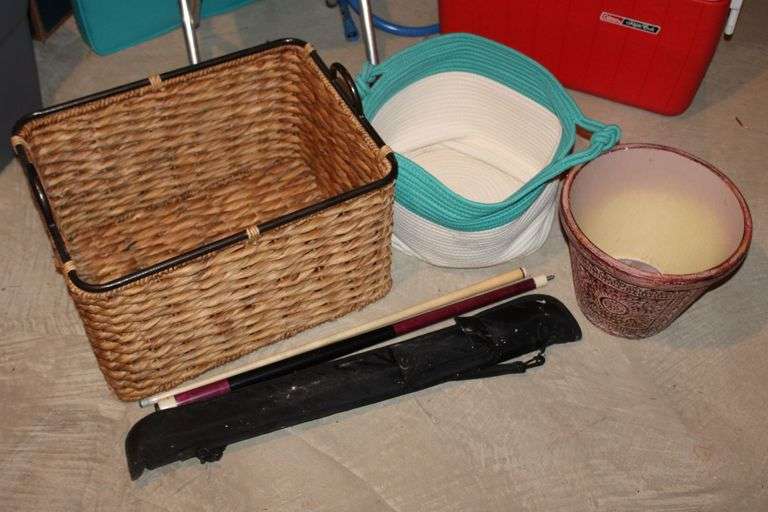 Baskets And Pool Cue