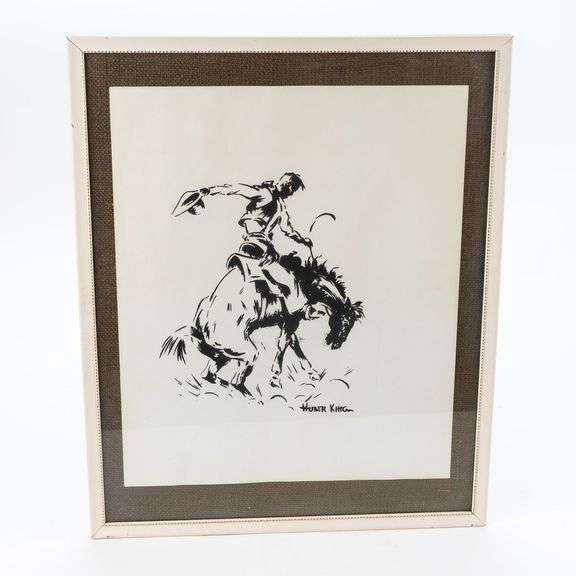 Bucking Horse Print Signed
