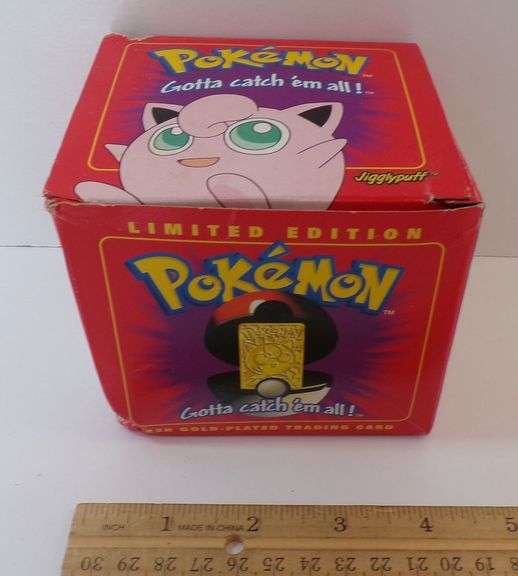 New 1999 Nintendo Pokemon Limited Edition #39 Jigglypuff Gold Plated Trading Card