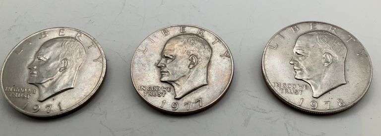 Three Silver Dollars, 1971, 1977, 1978