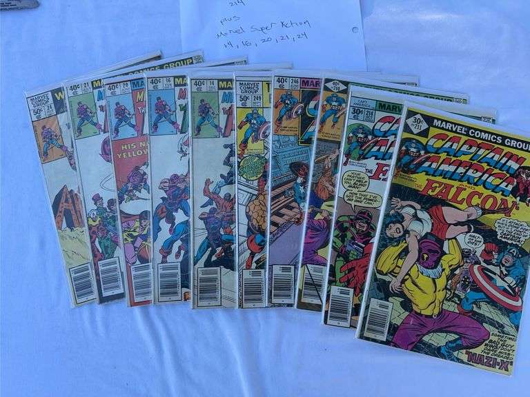 Lot of 10 miscellaneous Captain America comic books