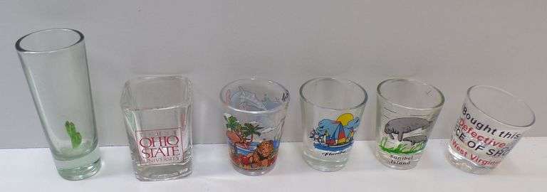 Lot of (6) Unique Shot Glasses