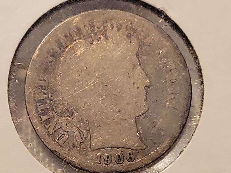 1906-D Barber Dime - AG
