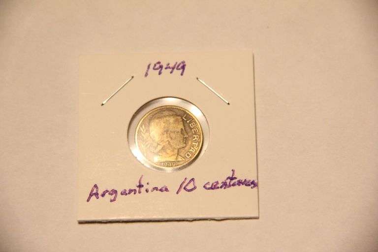 1949 Argentina 10 centavos