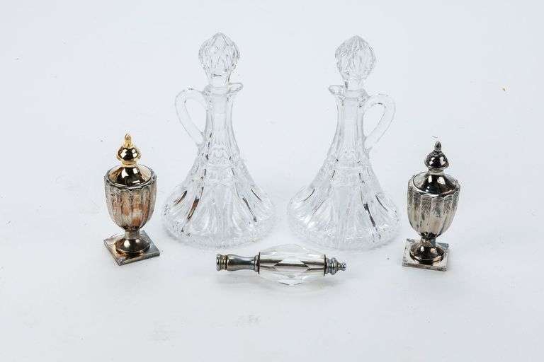American Brilliant Cut Glass Cruet And More