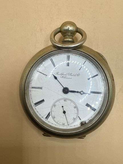 Antique Rockford Watch Co. Pocket Watch – Roman Numeral Dial, Brass Case (Untested)