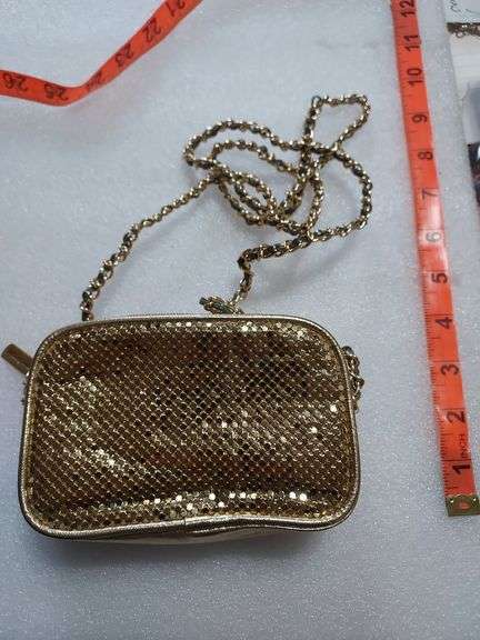 Whiting & Davis Crossbody Flat Metal Mesh Purse