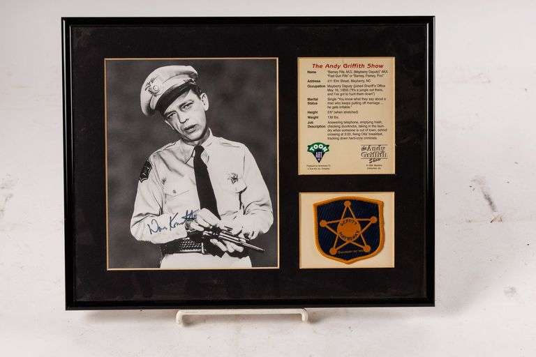 Don Knotts Hand-signed 8x10 Framed Photo with COA- Charity Item