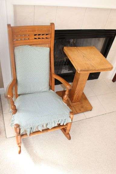 Oak Rocker And Stand