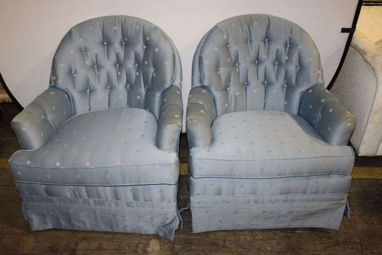 Blue Winston Rocker Pair of Blue Swivel Rockers - Auction Ohio