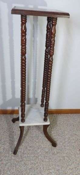 Marble Top Plant Stand