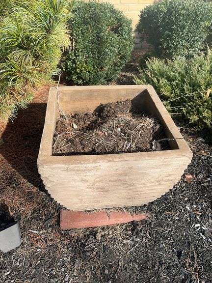 Two concrete planters