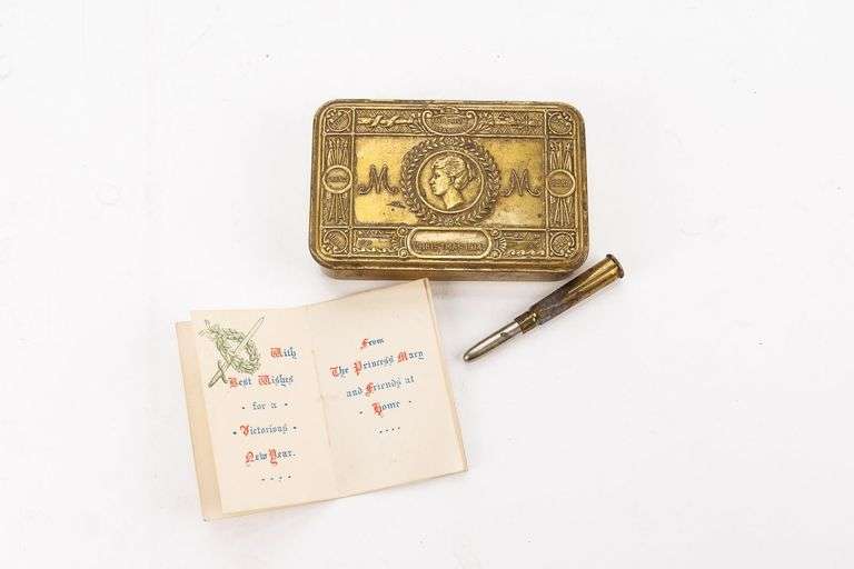 WWI Princess Mary 1914 Christmas Soldier Gift Tin- Bullet Pencil