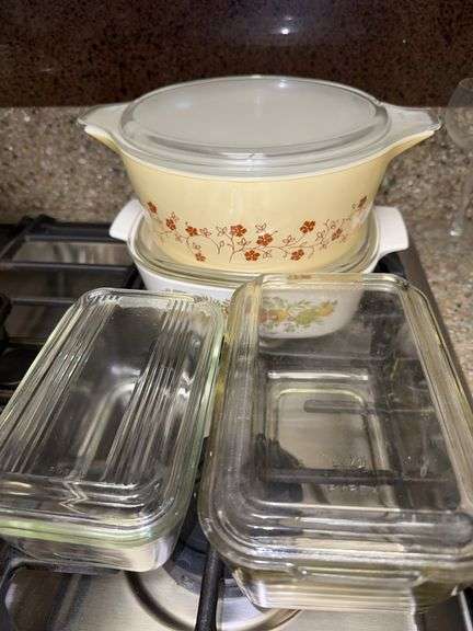 Vintage Pyrex – Trailing Flowers, refrigerator dishes