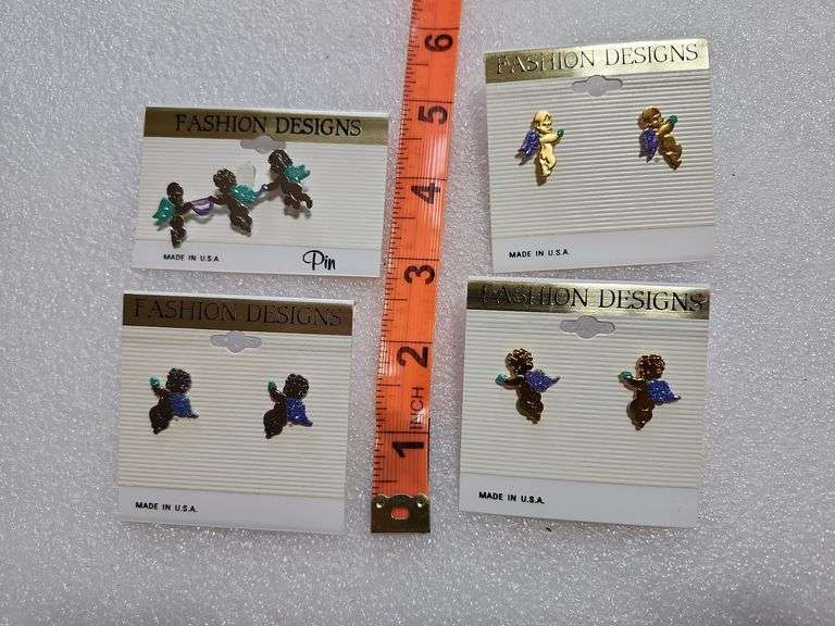 Cherub Earrings & Brooch