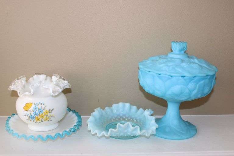 Blue & White Glassware