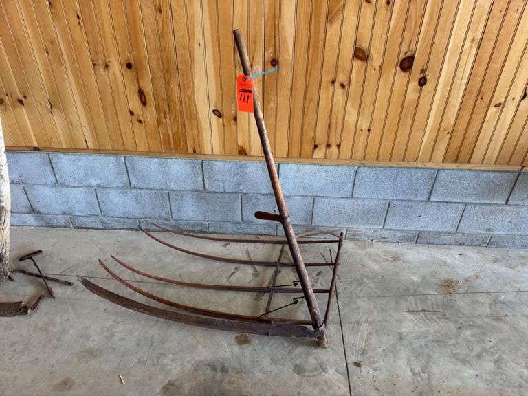 Antique Scythe With Cradle