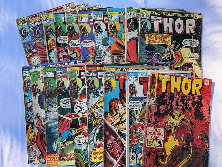 Lot of 19 different $.12-$.25 Thor comics ￼