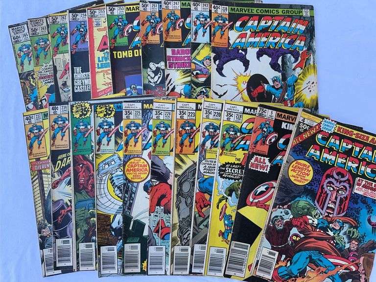 Lot of 21 different Captain America Marvel comics