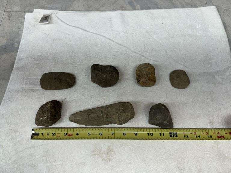 Seven Various Shaped Stone Artifacts