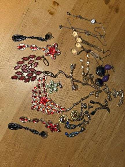 Variety of necklaces and earrings