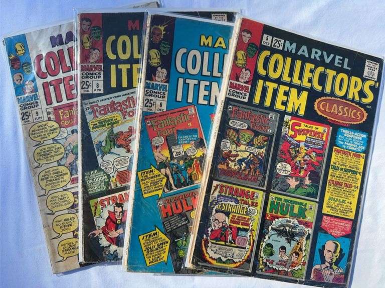 Lot of 4 Marvel comics, Collectors item Classics. Issues 5,6,8, and 9