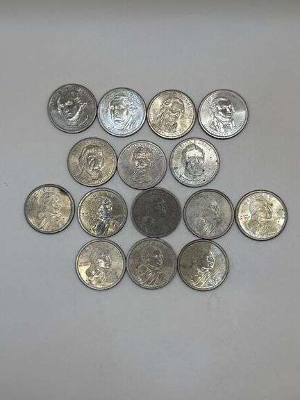 Mixed U.S. $1 Coins – Sacagawea (2000-P) & Presidential Series (15 Total)