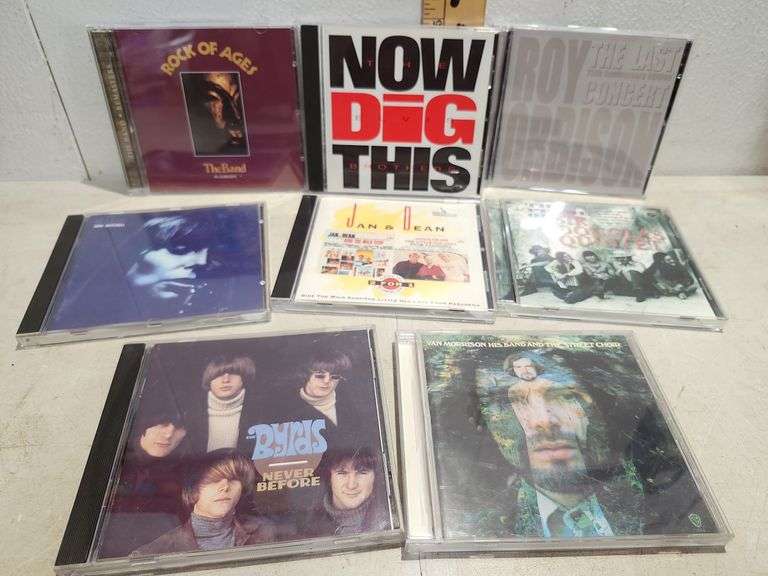 8 Assorted Cds, Rock Of Ages, The Elvis Brothers, Roy Orbison, Sir Douglas Quintet, Jan & Dean, Joni