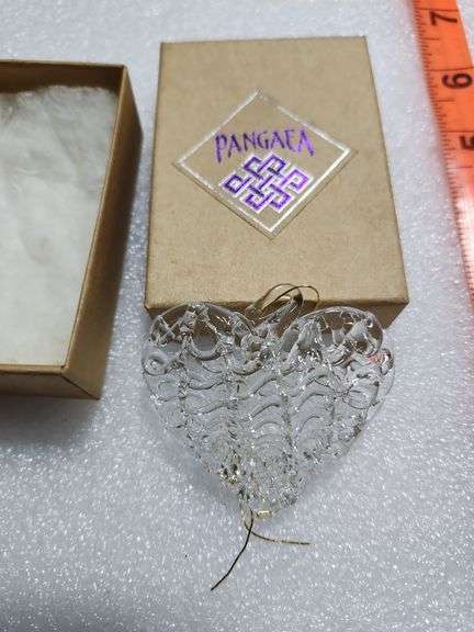 Pangaea Hand Crafted Glass Heart Ornament