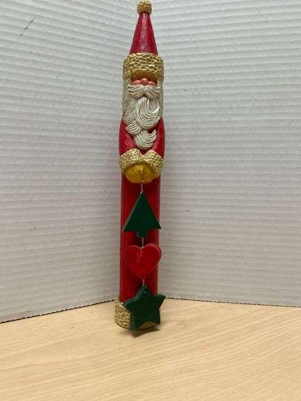 Tall Santa Figurine, Made for Kurt S. Adler Inc., Featuring Decorative Hanging Shapes