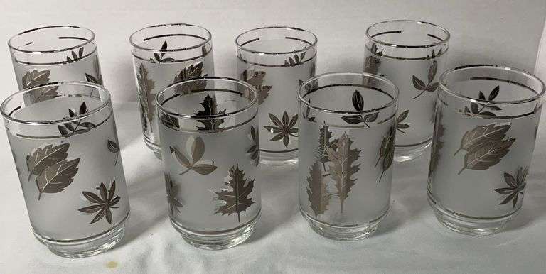 Vintage Silver Rimmed Libby Glasses