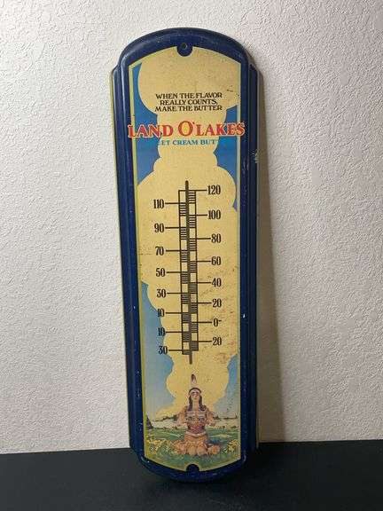 Land O’Lakes Advertising Thermometer Sign