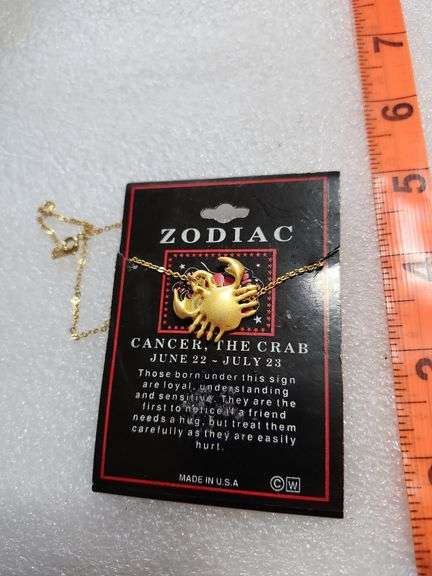 Zodiac Cancer The Crab Necklace