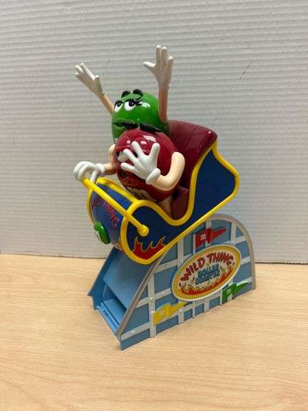 M&M’s Wild Thing Roller Coaster Candy Dispenser Featuring Green and Red Characters