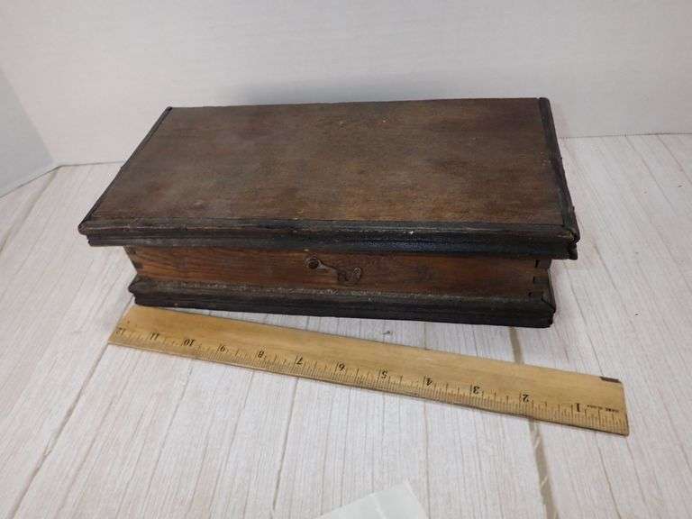 Over 70 Vintage Advertising Pencils in Wooden Box