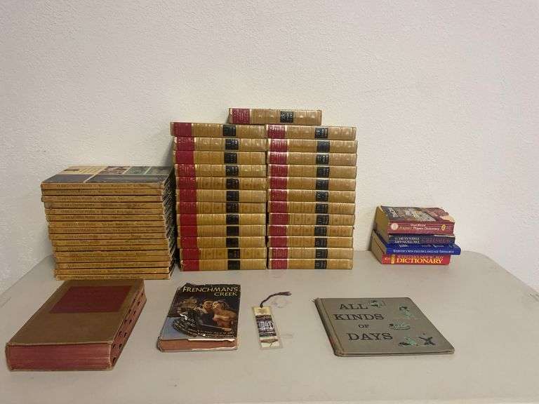 Vintage Book Lot – Funk & Wagnalls Encyclopedias, Guide to the United States Set, Dictionaries & Mor