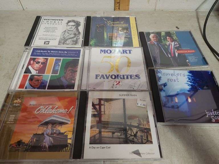 8 Assorted Cds, Beethoven, Chautauqua Institution, Mozart, Music To Watch Girls, Summer Rain, Oklaho