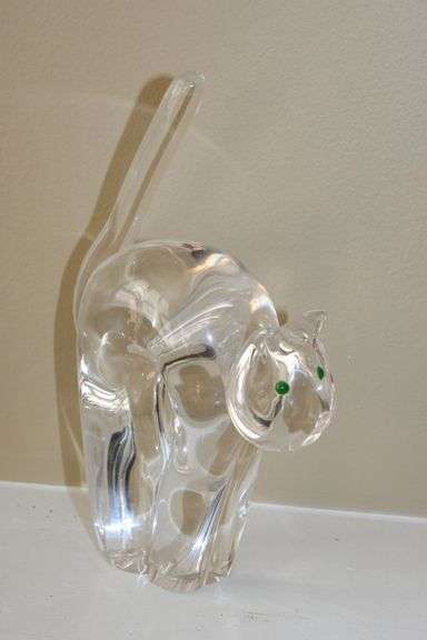 Glass Cat Figurine