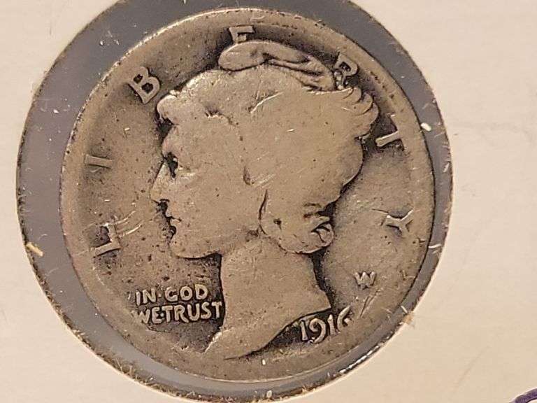 1916-S Mercury Dime - AG