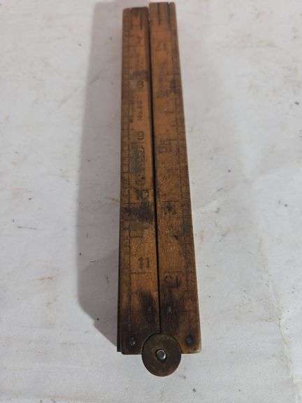 Antique Stanley number 86, folding 24 inch ruler. - Auction Ohio
