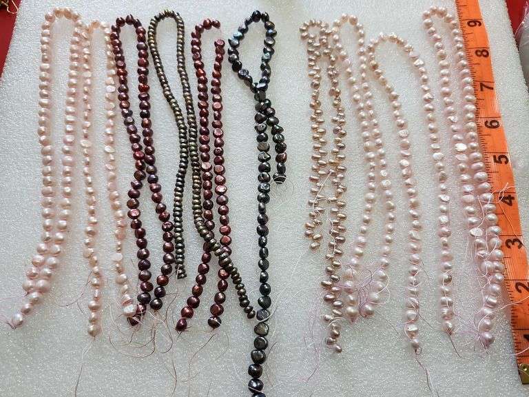 10 Pink Colored Bead Strands For Jewelry Making