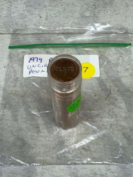 1974 Roll of Uncirculated Lincoln Memorial Pennies