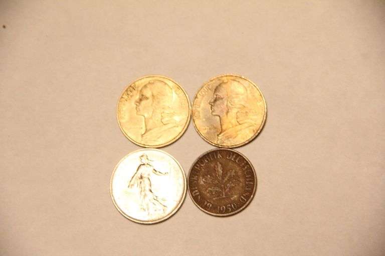 Lot of 4 coins from France