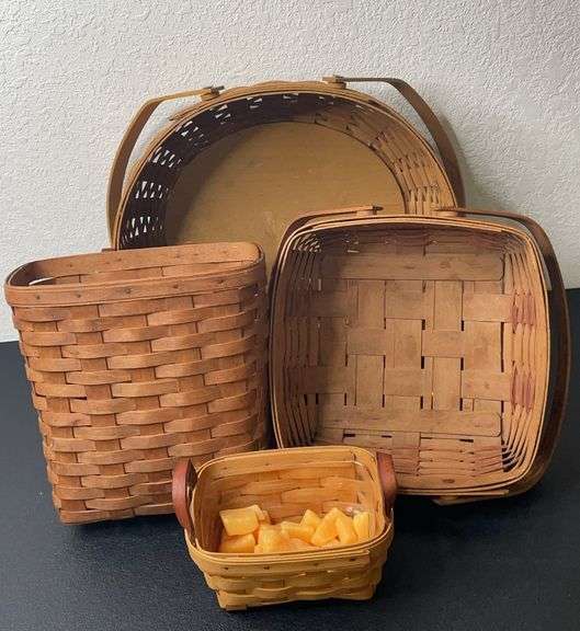 Collection of Longaberger Handwoven Baskets – Various Sizes & Dates