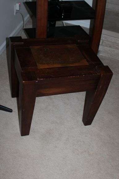 Copper & Wood Side Table