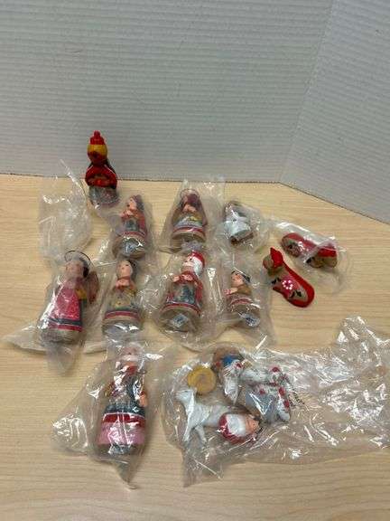 Handcrafted Nativity Set of Figurines Made in Mexico with Traditional Attire and Animal Figures