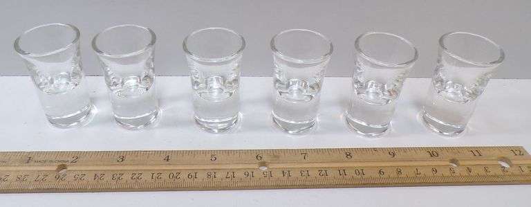 Lot of (6) New Glass Shot Glasses
