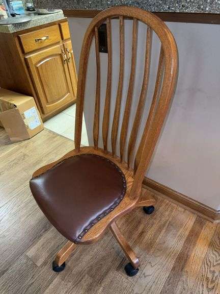 Amish made wood Desk chair