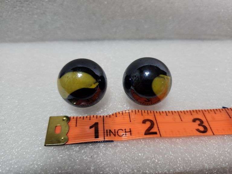2 Vintage Bumble Bee Shooter Marbles